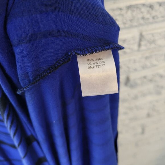 Apt 9 Womens Dress 1X Plus Sheath Sleeveless Blue Black Stripe STR78XE - Picture 10 of 11